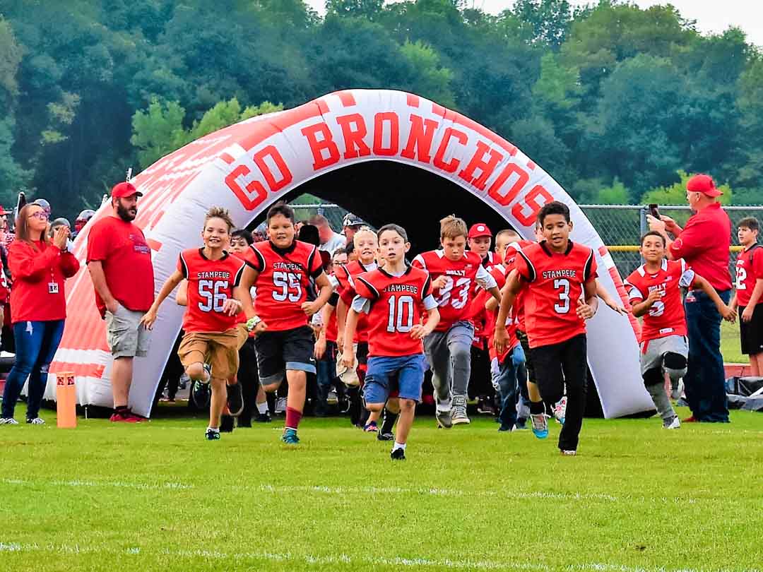 Football Players Running
