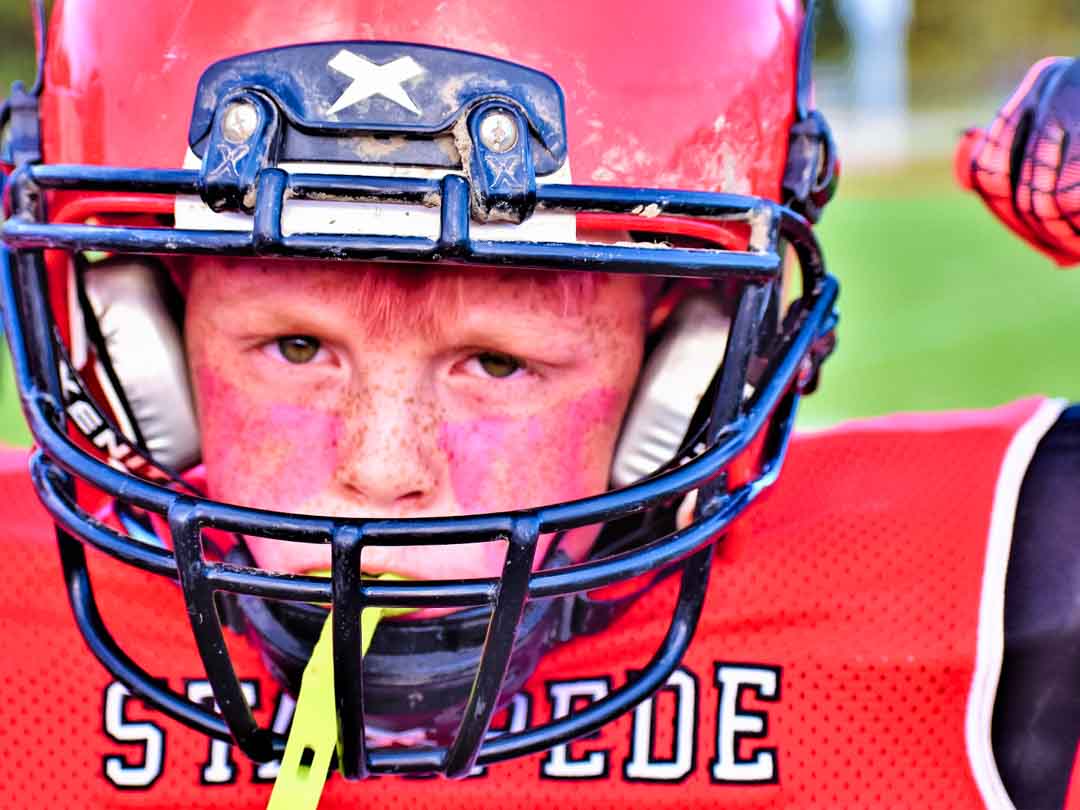 Football Player Up Close